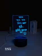 GearUP Acrylic Multicolor Night Lamp with Writable Board