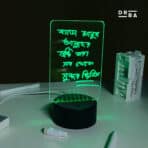 GearUP Acrylic Multicolor Night Lamp with Writable Board