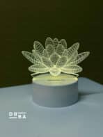 Water Lily Acrylic Multicolor Night Lamp